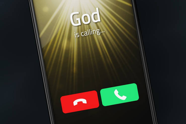 Mobile phone - God is calling
