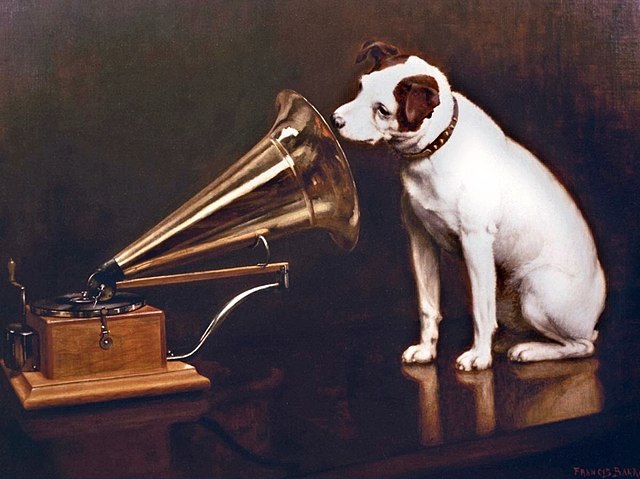 Image of painting "His Master's Voice" by Francis Barraud 